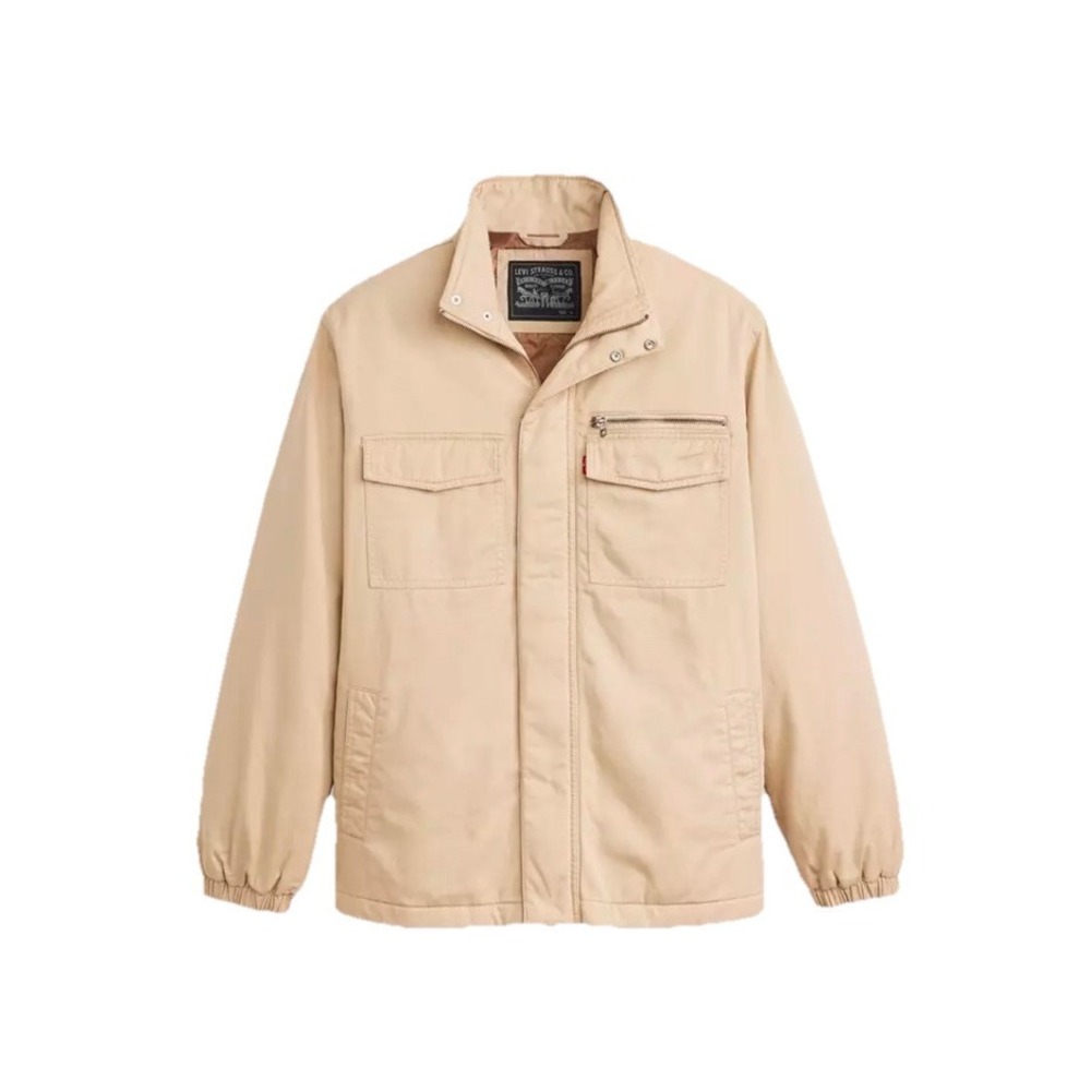 Levi's Men's‎ Miramar Military Jacket Tan Khaki Cotton Trucker Barn Coat S $108 - Picture 3 of 13